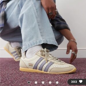 Adidas Originals Japan low sneakers in white and light blue